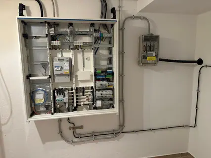 Arbeitsbeispiel: Zählerschrank an der Wand